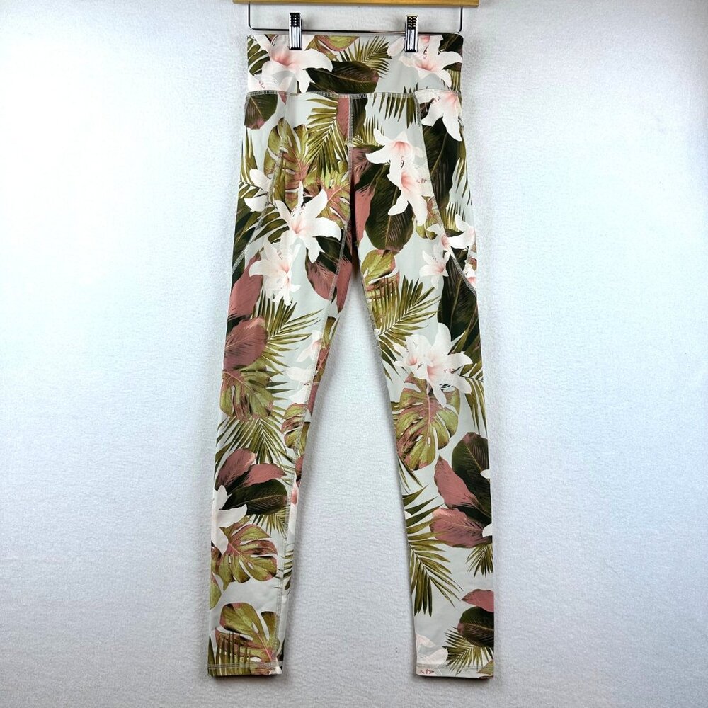 Old Navy Juniors Floral Tropical Leggings Girls Size XL Boho Active Athleisure
